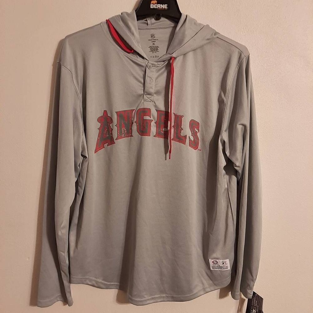 True Fan dynasty apparel grey athletic angels lightweight hoodie